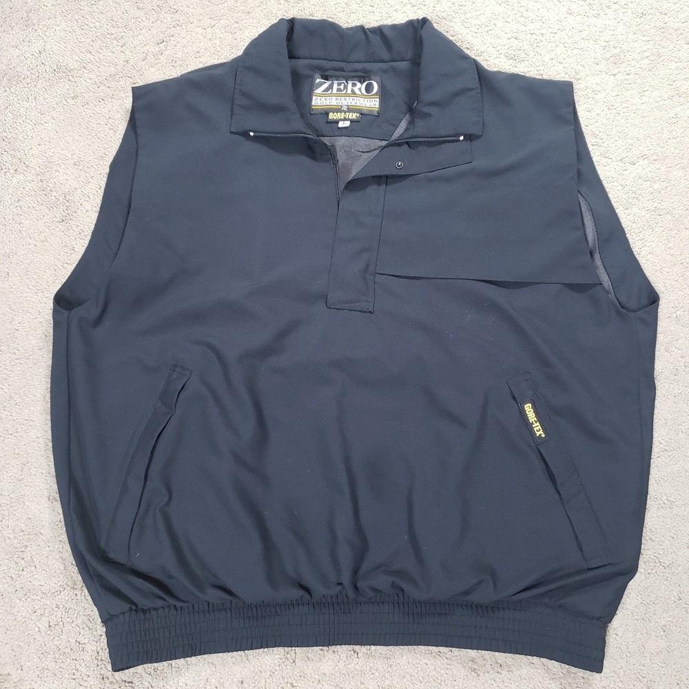 Zero Restriction‎ Vest Womens Large Black Windbreaker Lined Gore-Tex Golf Casual
